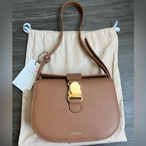 Senreve Cadence Crossbody Pebbled Leather - Chestnut Color